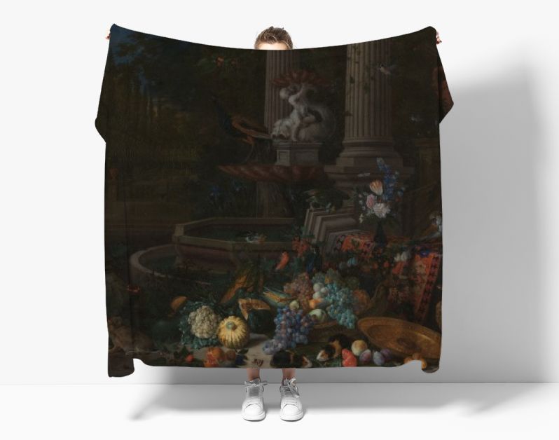 Stilleven van fruit bij een sierfontein, Peeter Gijsels, 1680 - 1690