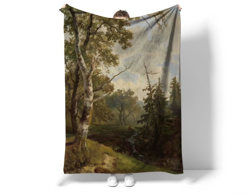 Bosgezicht bij Wolfheze., Johannes Warnardus Bilders, 1860 - 1890