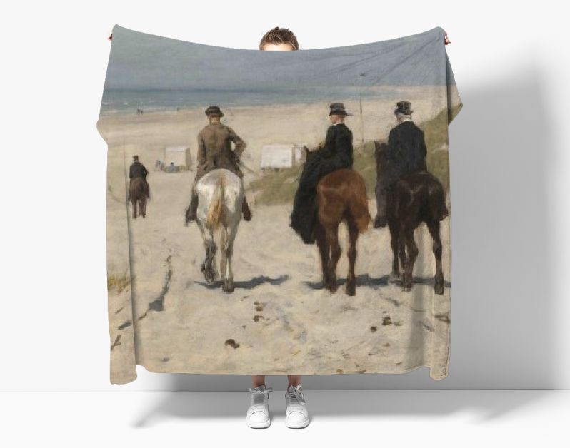 Morgenrit langs het strand, Anton Mauve, 1876